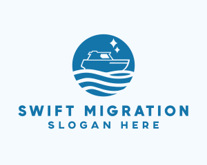 Ocean Sailboat Travel logo design