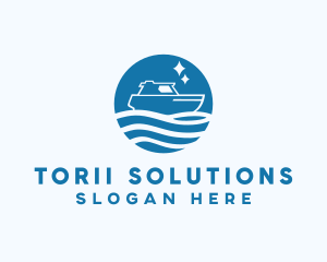 Ocean Sailboat Travel logo design