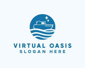 Ocean Sailboat Travel logo design