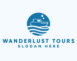 Ocean Sailboat Travel logo design