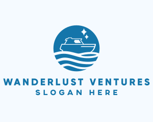 Ocean Sailboat Travel logo design