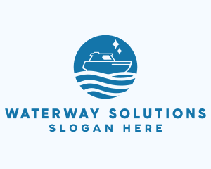 Ocean Sailboat Travel logo design