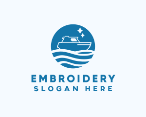 Ocean Sailboat Travel logo design