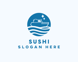 Ocean Sailboat Travel logo design