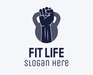 Kettlebell Workout Fitness logo design