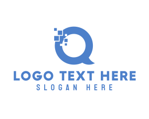 Speech Bubble - Letter Q Chat logo design