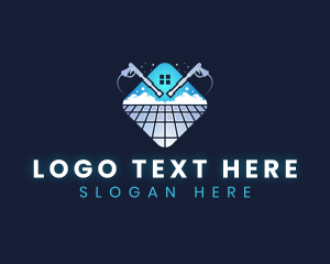 Cleaning - Floor Power Washing Cleaner logo design