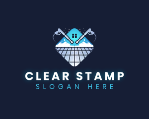 Floor Power Washing Cleaner logo design