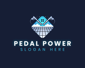 Floor Power Washing Cleaner logo design