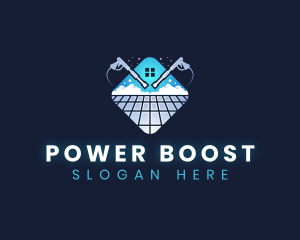 Floor Power Washing Cleaner logo design