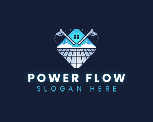 Floor Power Washing Cleaner logo design