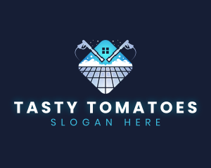 Floor Power Washing Cleaner logo design