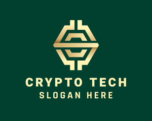 Crypto - Crypto Coin Hexagon logo design