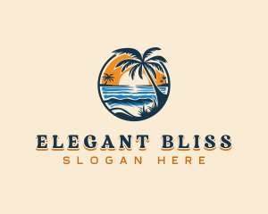 Holiday Getaway - Tropical Beach Getaway logo design