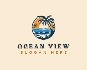 Tropical Beach Getaway logo design