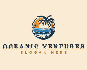 Tropical Beach Getaway logo design