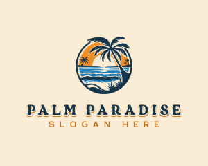 Tropical Beach Getaway logo design