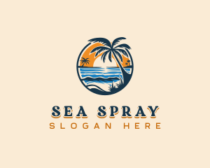 Tropical Beach Getaway logo design