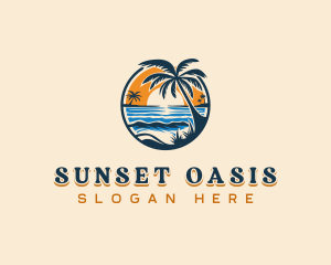 Tropical Beach Getaway logo design