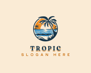 Tropical Beach Getaway logo design