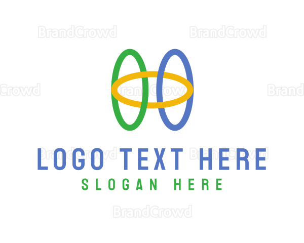 Colorful Ring Letter H Logo
