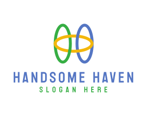 Colorful Ring Letter H logo design