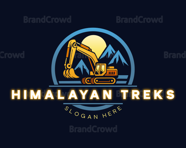 Mountain Excavator Machinery Logo