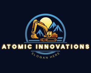 Mountain Excavator Machinery Logo