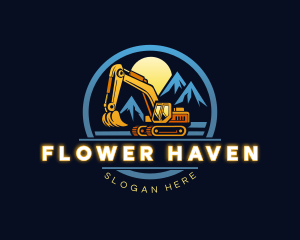 Mountain Excavator Machinery Logo