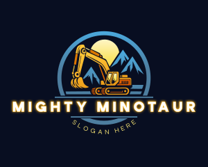 Mountain Excavator Machinery Logo