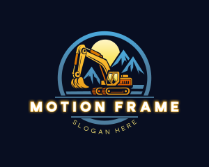 Mountain Excavator Machinery Logo