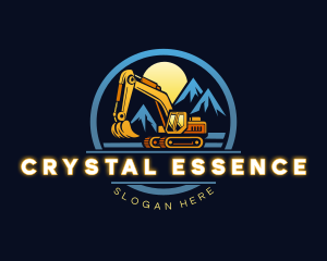 Mountain Excavator Machinery logo design