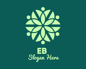 Flower - Green Organic Pattern logo design