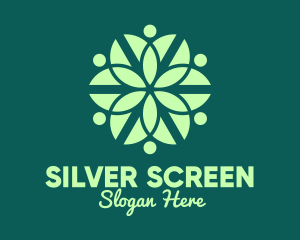 Flower - Green Organic Pattern logo design