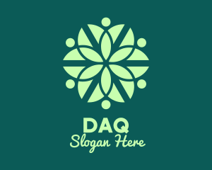Massage - Green Organic Pattern logo design