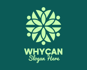 Vegan - Green Organic Pattern logo design