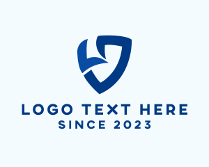 Cyber Security - Abstract Letter L Shield logo design