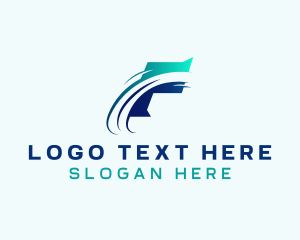 Trucking - Freight Logistics Swoosh logo design