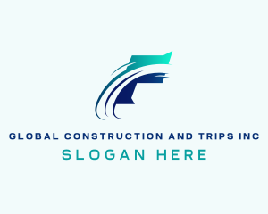 Freight Logistics Swoosh Logo