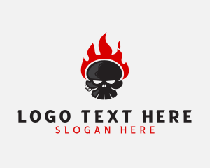 Fire - Fire Skull Tattoo logo design