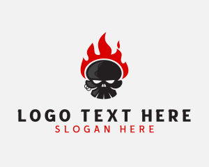Streetwear - Fire Skull Tattoo logo design