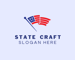 State - Patriot USA Flag logo design