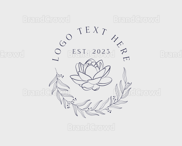 Flower Feminine Perfume Garden Logo
