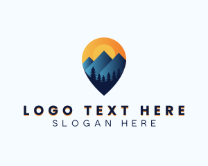 Travel Agency - Outdoor Mountain Navigation logo design