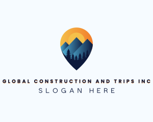 Travel - Outdoor Mountain Navigation logo design