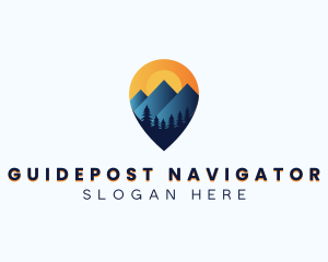 Outdoor Mountain Navigation logo design