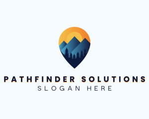 Outdoor Mountain Navigation logo design