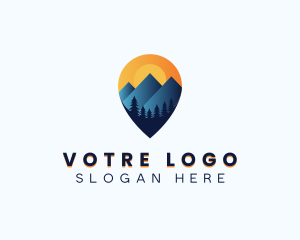 Locator - Outdoor Mountain Navigation logo design