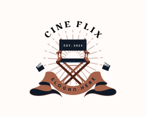 Movie - Movie Director Chair logo design