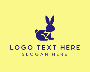 Speedy - Fast Lightning Rabbit logo design